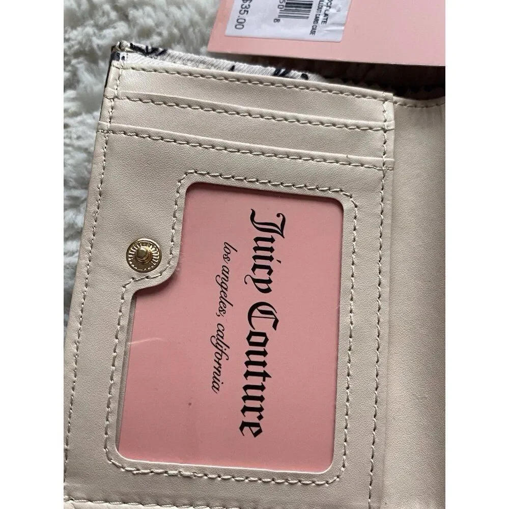 Juicy Couture Queen Of Everything Bifold Wallet With Pullout Card Case Blush NEW